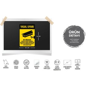 Resim Bay Etiket Wrn46 Dikkat Binada Güvenklik Kamerası Var 