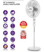 Resim herevdeinova İnova Samyeli 16inç 40 Cm 65 Watt Zaman Ayarlı 5 Pervane Ağırlıklı Ayaklı Lüks Vantilatör Serinletic 
