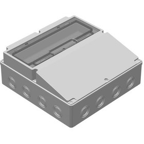 Resim Mete Enerji 40207505 290x290x114 Kombinasyon Kutusu Rakor Girişli Gövde Gri 