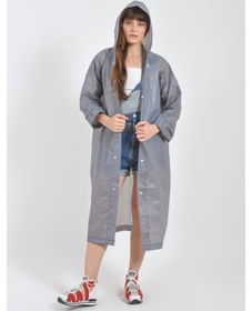 Resim Unisex Gri Eva Kumaş Su Rüzgar Geçirmez Yağmurluk Çok Renkli 