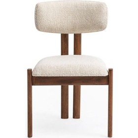 Resim Espoo İskandinav Ahşap Bohem Sandalye Ceviz - Beyaz 