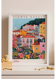 Resim Lizbon Portekiz Çerçeveli Tablo Seyahat Severlere Salon Ve Ofis İçin Estetik Duvar Dekoru Travel Flower Market 