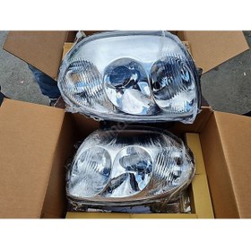 Resim Depo Renault Clio 2 Mercekli Far Sağ ve Sol Taraf (Çift Optik) HB - Depo Marka 