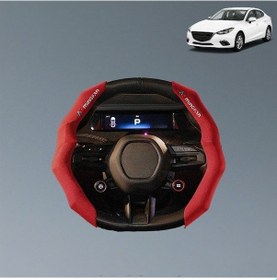 Resim Xuweiwei Tesla Model 3 Y Direksiyon Kılıfı Red Suni Deri Ergonomik Kavrama İç Aksesuar Red 