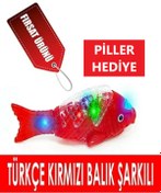 Resim Brother Toys 3 Adet Pil Hediye Müzikli Işıklı Pilli Yürüyen Türkçe Şarkılı Kırmızı Balık 