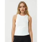 Resim Jimmy Key Yuvarlak Yaka Dar Kesim Kadın Örme Atlet (5WW014594) 