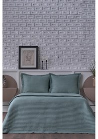 Resim Otto Yatak Örtüsü Çift Kişilik - Yeşil 