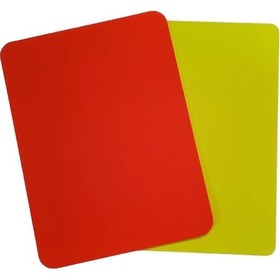 Resim Sarı Kırmızı Kart 12x9 Cm , Hakem Kartı , Parlak Çok Renkli 