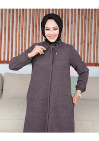 Resim Şönil Kumaş Kışlık Comfort Ferace / Somon - F0501 Somon 