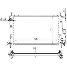 Resim ORIS BFR006026 Radyatör Brazing Mondeo 1.6-1.8-2.0 92-00 Mek 620X378X26 