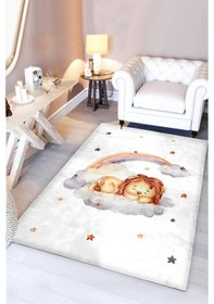 Resim Sevim Aslan Bambu Bebek Çocuk Odası Halısı Krem 