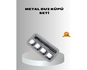 Resim Argesco Mühendislik Paslanmaz Metal Buz Küpleri Seti Klipsli Sulandırmadan Soğutma Özellikli 