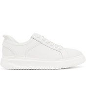 Resim Derimod Erkek Beyaz Bağcıklı Kalın Tabanlı Deri Sneaker 25WFD694318 
