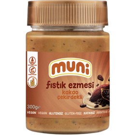 Resim MUNİ Kakao Çekirdekli Fıstık Ezmesi 300g 