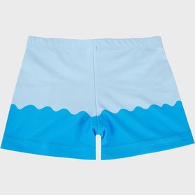 Resim Slipstop Finzy Desenli Lastikli Bel Boxer Mayo Short Erkek Çocuk Mayo Short Sr2636000003 Mavi 