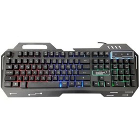 Resim Multıbox Gk-900 Usb Q Oyuncu Klavyesi Rgb Işıklı Metal Kasa 