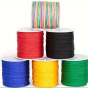 Resim Polyester Boncuk İpleri ve İpleri, 45,0 metre, 0,08cm Çap, Esnek Olmayan, Kendin Yap Bilezik Dokuma Malzemesi, Takı Yapımı Malzemeleri - Kırmızı Kordon 