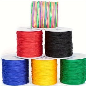 Resim Polyester Boncuk İpleri ve İpleri, 45,0 metre, 0,08cm Çap, Esnek Olmayan, Kendin Yap Bilezik Dokuma Malzemesi, Takı Yapımı Malzemeleri - Kırmızı Kordon 