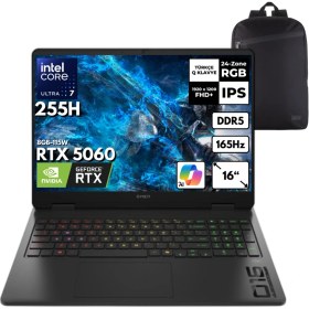 Resim Hp Omen 16-AM0018NT Ultra 7-255H 40-Gbddr5 2 Tbssd RTX5060 (8GB-115W) 16" 165Hz Freedos + Hmf Sırt Çantası BQ1Z1EAHMF10 