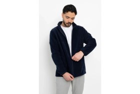 Resim Unisex Anti-Pilling Tüylenme Yapmayan Standart Fit Tam Fermuarlı Soğuk Geçirmez Polar Hırka 