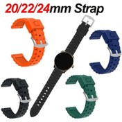 Resim Cloud011 Yeşil 20mm Spor Tokalı Saat Kayışı Dayanıklı Silikon Kordon 