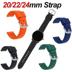 Resim Cloud011 Yeşil 20mm Spor Tokalı Saat Kayışı Dayanıklı Silikon Kordon 