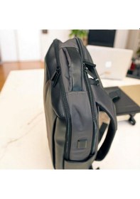 Resim Laptop Gözlü Deri Görünümlü İnce Tasarımlı Sırt Çantası Baggaj S24115 Gri 