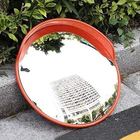 Resim Dayanıklı 45 CM Otoyol Dışbükey Ayna - İç ve Dış Mekan Kullanımı için Deforme Dayanıklı PC Geniş Açılı Lens, Güvenlik ve Görünürlüğü Artırır Araba Yolları ve Park Alanları için İdeal 