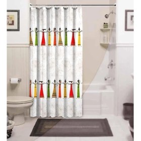 Resim Zethome Tropik Africa Banyo Duş Perdesi Tek Kanat 1X180X200 