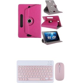 Resim Acer Iconia M10 10.1" Kılıf Uyumlu Standlı Kablosuz Bluetooth Klavye Mouse Set Kılıf 