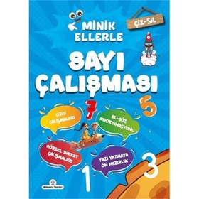 Resim Çiz - Sil Minik Ellerle Sayı Çalışması (Kalem Hediyeli) 
