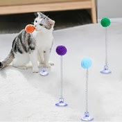 Resim Renkli Peluş Toplu Etkileşimli Kedi Oyuncağı, Metal Yaylı Oyuncak Çubuğu ve Vantuz Tabanlı - Tüm Irklar İçin Dayanıklı Tasarım | Av İştahını Uyarıcı & Oynaklı Bağlantı | İç Mekan Kedi Oyuncağı, Otomatik Kedi Oyuncağı, Kedi Avcılık Simülasyonu, Oynaklı Tasarım, Sağlam Yapı 