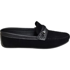 Resim Hızır Shoes Siyah Erkek Loafer Tokalı Ayakkabı 