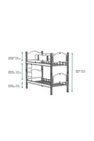 Resim Mobilya Dükkanım İnci Ranza 90x190 ARM005 Siyah + Ceviz 