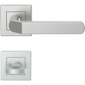 Resim Condi 1083K Saten Krom Rozetlı Kapı Kolu Saten Krom Rozetli Wc (Tk) 