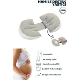 Resim Çok Fonksiyonlu Hamile Destek Yastığı Katlanabilir Ayarlanabilir Destekli Hamile Yastığı 