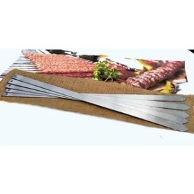 Resim 12 Adet Profesyonel Metal Kıyma Şiş (Adana-Urfa-Antep Kebap Şişi) 