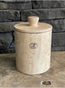 Resim Polen Stone Traverten Doğal Taş Dekoratif Çok Amaçlı Kutu 16X19CM 