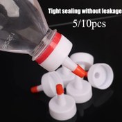Resim 5/10 adet 28mm Şişe Kapak Ucu Dönüştürme Başlığı Plastik Evrensel Mühürleme Kapağı Kırmızı Sızdırmaz Biberon Üstü Döndürmeli Kapak 