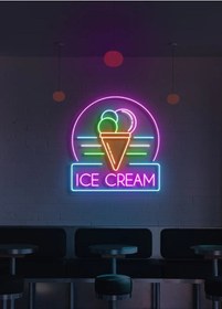 Resim Twins Led Ice Cream Yazılı Ve Şekilli Neon Tabela Çok Renkli Model:model:40713366 Çok Renkli 