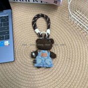 Resim Silver1 Sevimli Renkli Ip Peluş Ayı Kolye El Yapımı Oyuncaklar Küçük Bebek Çanta Çekicilik Sevimli Bebek Cep Telefonu Çekicilik (Yurt Dışından) 