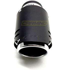 Resim Carmind Yan Kesik Kromajlı Siyah Egzoz Ucu C-442 