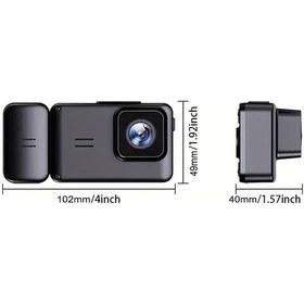 Resim Novahub 1080p Araba Dvr Dash Kamera - 3 Lensli Sürüş Kaydedici - Gece Görüşü - Park İzleme - Çarpışma Kilitleme - Döngü Kaydı - Geri Vites Görüntüsü 