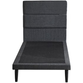 Resim Niron Yatak Slim Tek Kişilik Siyah Baza + Başlık 90 x 190 cm 