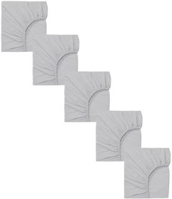 Resim 5 Adet 50 x 90 + 10 cm Anne Yanı Lastikli Penye Kumaş Bebek Çarşafı 