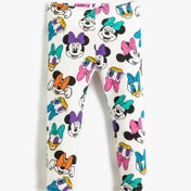 Resim Kız Bebek Minni Mouse ve Daisy Duck Baskılı Tayt Lisanslı Beli Lastikli 
