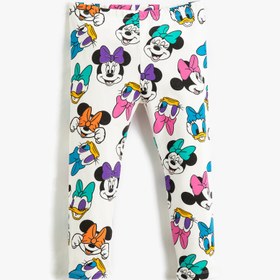 Resim Kız Bebek Minni Mouse ve Daisy Duck Baskılı Tayt Lisanslı Beli Lastikli 