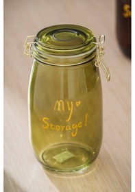 Resim Acar Pierre Klipsli Kapaklı Kavanoz Seti - 21.5 Cm Açık Yeşil 