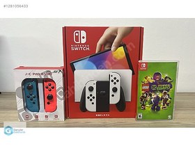 Resim Nintendo Switch OLED + LEGO DC Super Villans + Joycon + TAKAS 