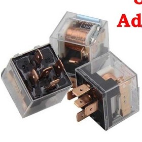 Resim Şeffaf Üniversal Mini Röle 40 Amper 3 Adet Şeffaf 5 Pin 12V 